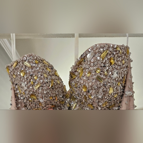 Terani Couture Prom Gown Dress, Nude Size 10 - Picture 6 of 11